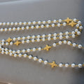 Weisinger Designs 32" Cross Pearl/Chain