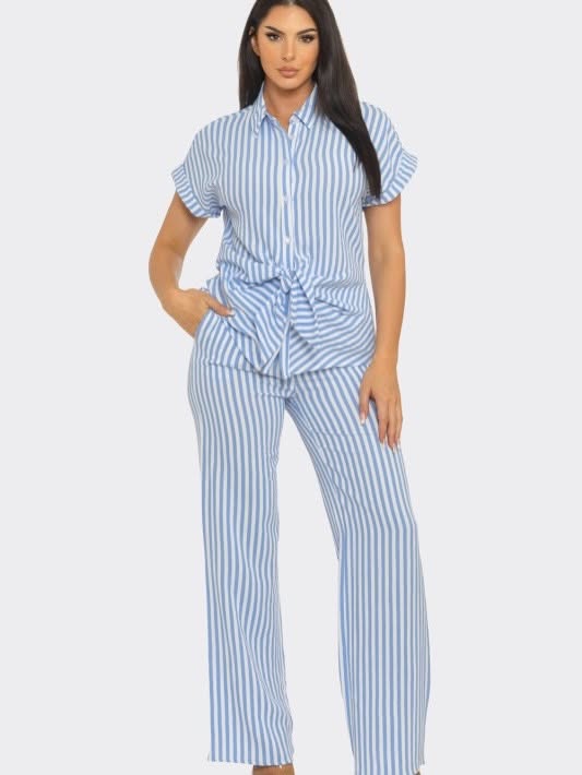 Blue Striped Set