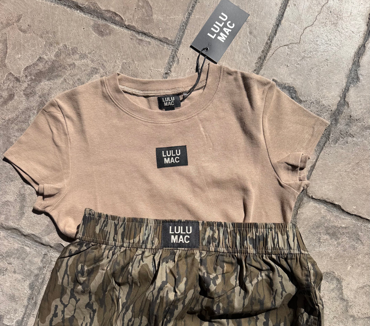 Lulu Mac LM-TP1000- BABY DOLL TOP SS-DK TAUPE