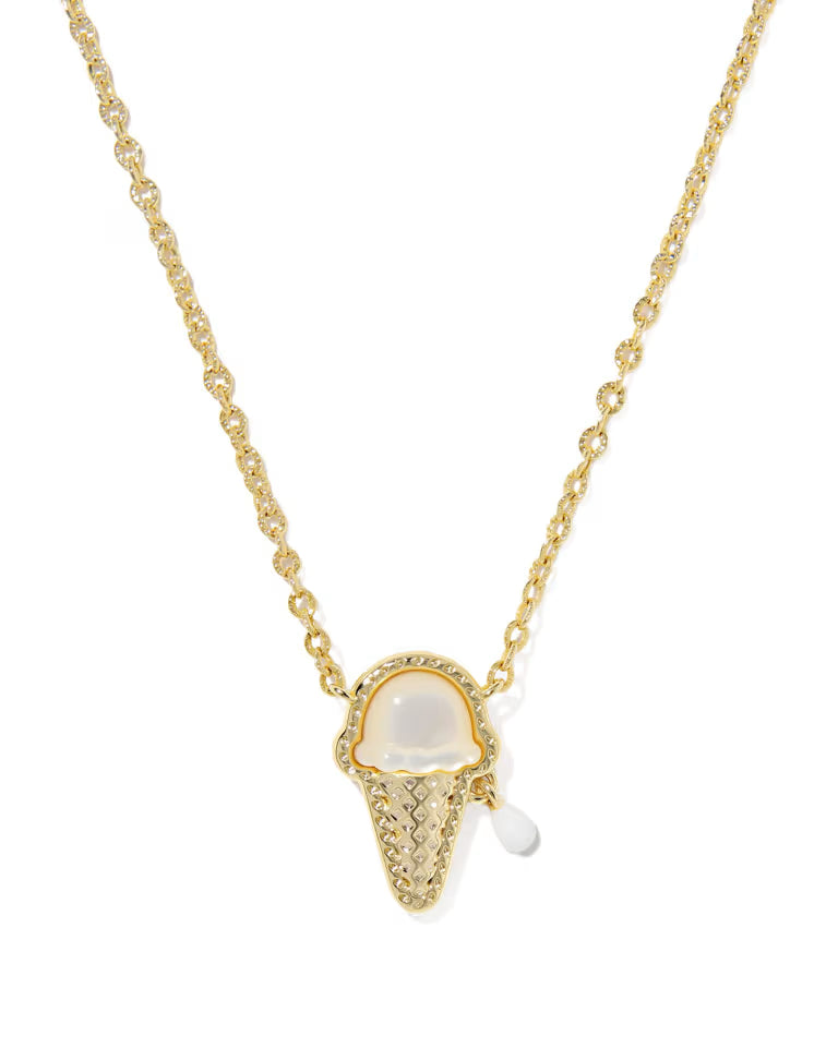 Kendra Scott- Ice Cream Gold Short Pendant Necklace