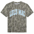 Lulu Mac Blue Letters Mossy Oak Tee