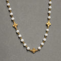 Weisinger Designs 18" necklace pearl cross